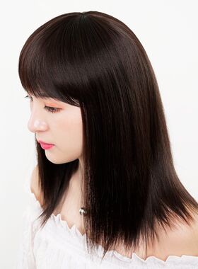 女士假发女长发黑色长直发全头套中年妈妈化疗光头假发套轻薄可扎