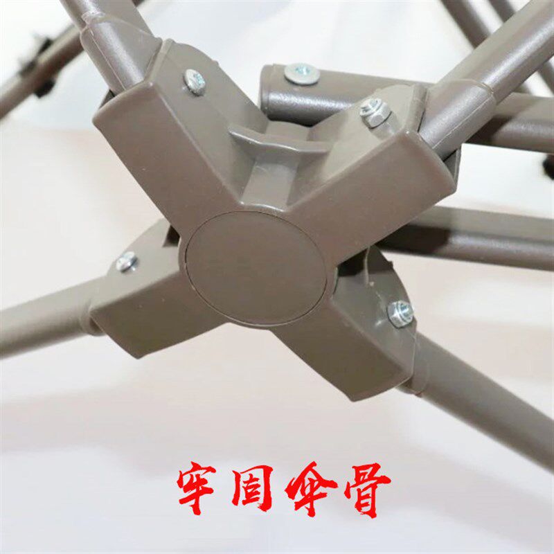 户外太阳遮阳伞铁质扳手伞侧立边柱单边伞铁艺方形花园阳台经济型