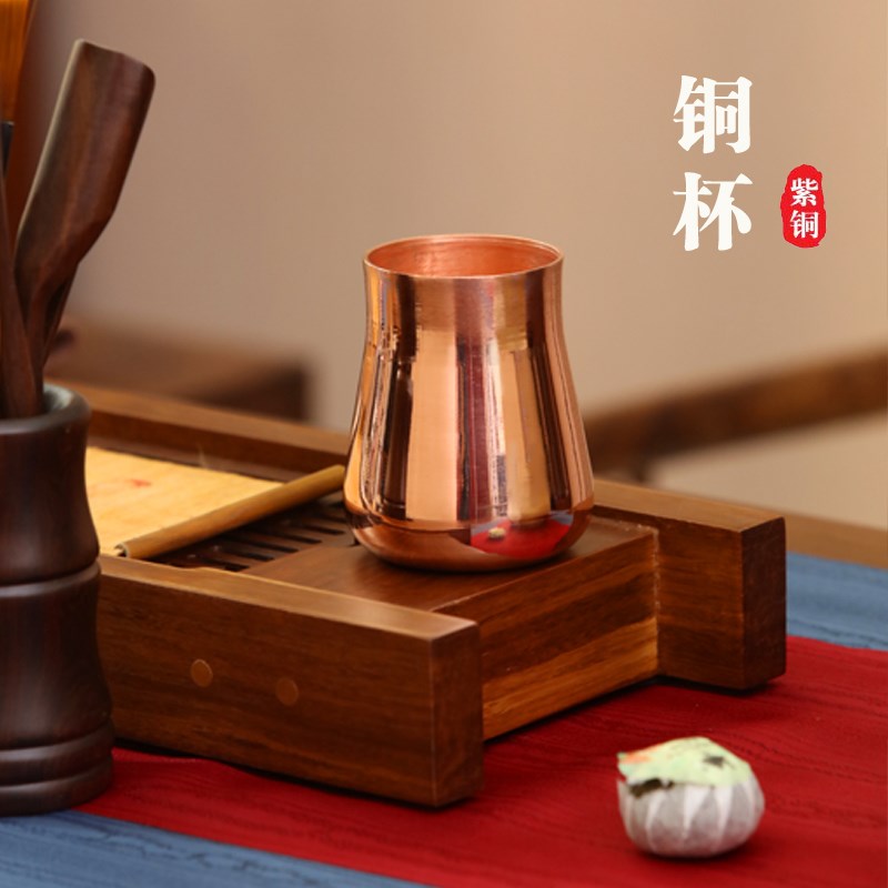 铜杯子手工铜杯咖啡机接粉铜杯啤酒杯纯手工个性铜杯冷饮铜杯包邮