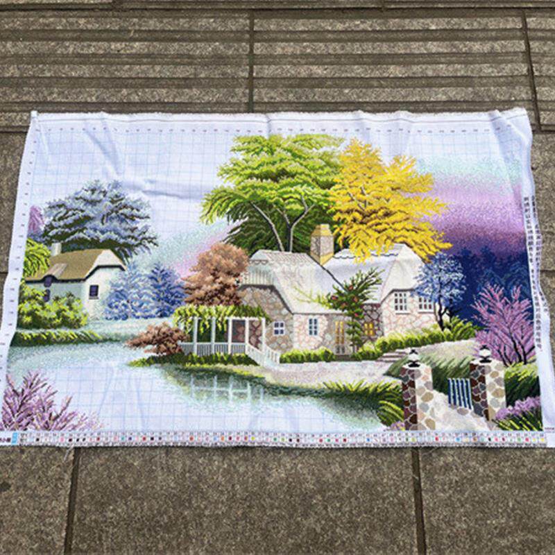 十字绣成品悠然小居绣好的美丽家园大幅新款客厅卧室风景油画包邮
