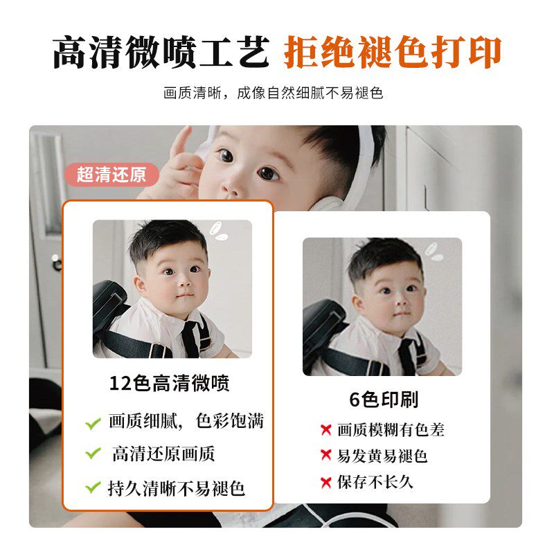九宫格相框定制照片摆台打印婚纱照挂墙儿童相片制作水晶相册摆件