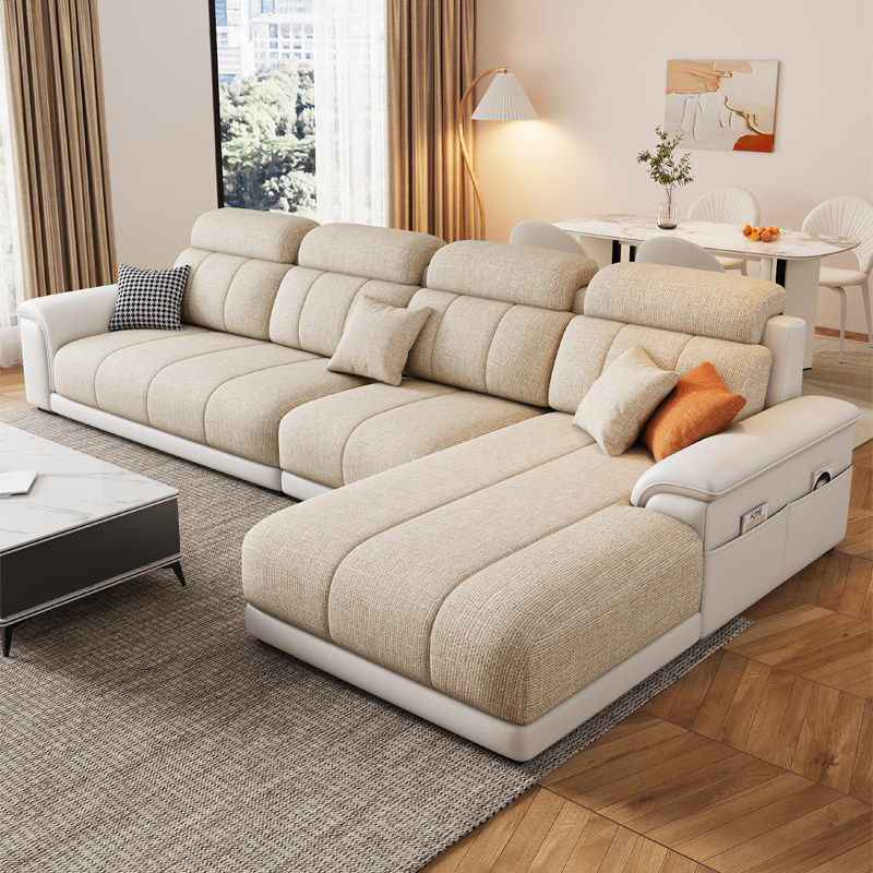 华意空间佛山北欧雪尼尔棉麻布艺沙发可拆洗简约现代客厅大小户型