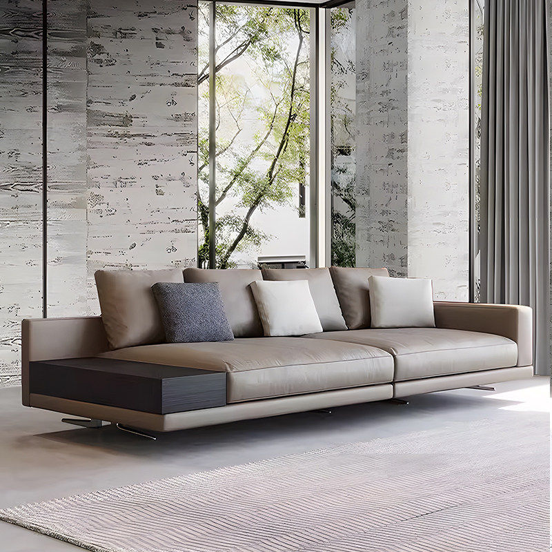 华意空间Minuoti 意式极简设计师蒙德里安真皮沙发客厅小户型贵妃