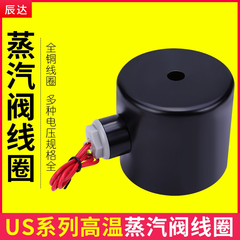 蒸汽电磁阀线圈24V电磁控制阀220v耐高温铜4分6分1寸蒸气阀开关阀