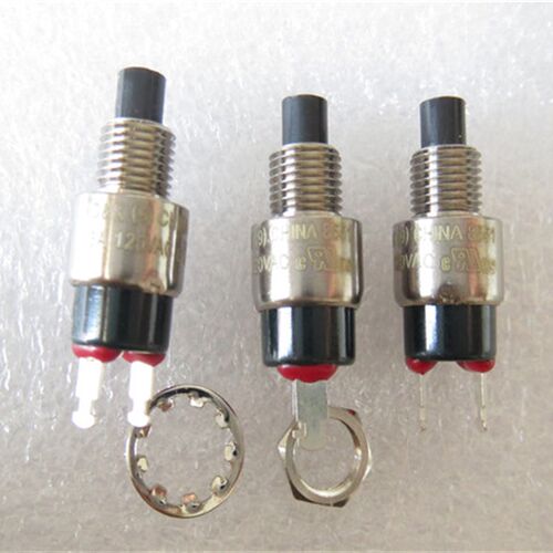8551美国C&K微型按钮 键开关2脚复位电源开关3A120VAC孔径6.3常开