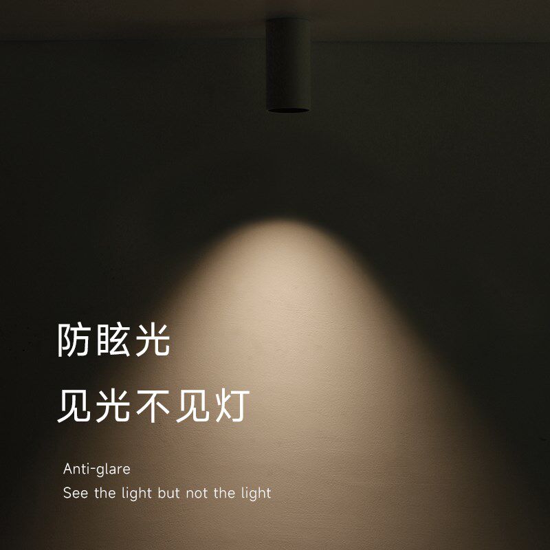 迷你明装小射灯家用客厅背景墙无主灯吸顶式超小细精致高级气氛灯