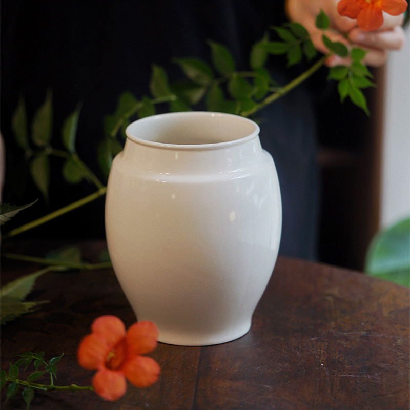元无 恬素 陶瓷小罐子 手工拉坯 花器 花瓶摆件桌面 茶席道具包邮