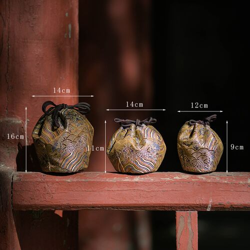 茶具袋子布袋 传统纹饰宋锦织锦布包 茶壶收纳包 紫砂壶快客杯袋