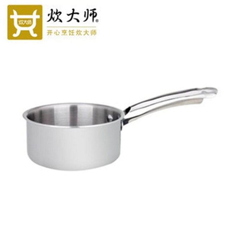 炊大师奶锅不锈钢加厚不粘锅 热奶辅食小奶锅 电磁炉煮面小汤锅