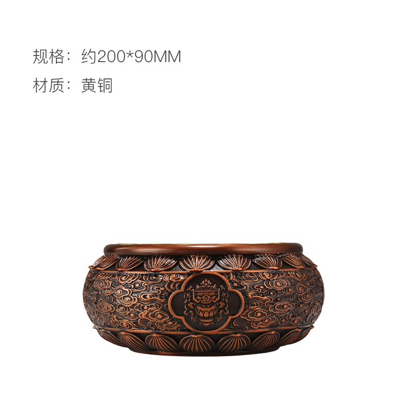 朱炳仁铜 八方来财聚宝盆 开业家居客厅桌面高档工艺品装饰品礼品