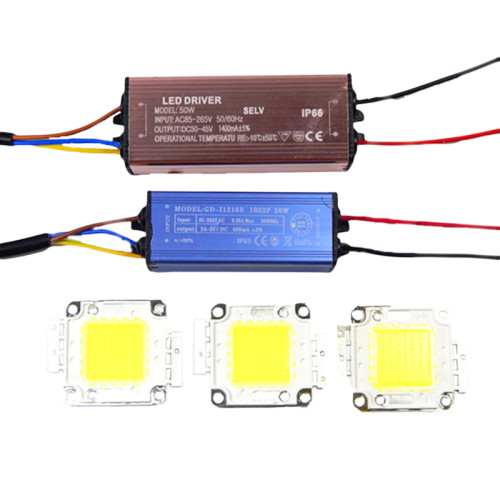 LED投光灯集成灯珠光源板防水驱动电源配件20W30W50W led路灯芯片
