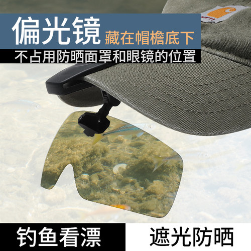 夹帽偏光镜钓鱼开车太阳镜夹片