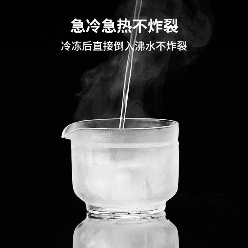 双层玻璃盖碗高档不烫手功夫茶具一壶二杯泡茶专用带盖手抓壶茶碗