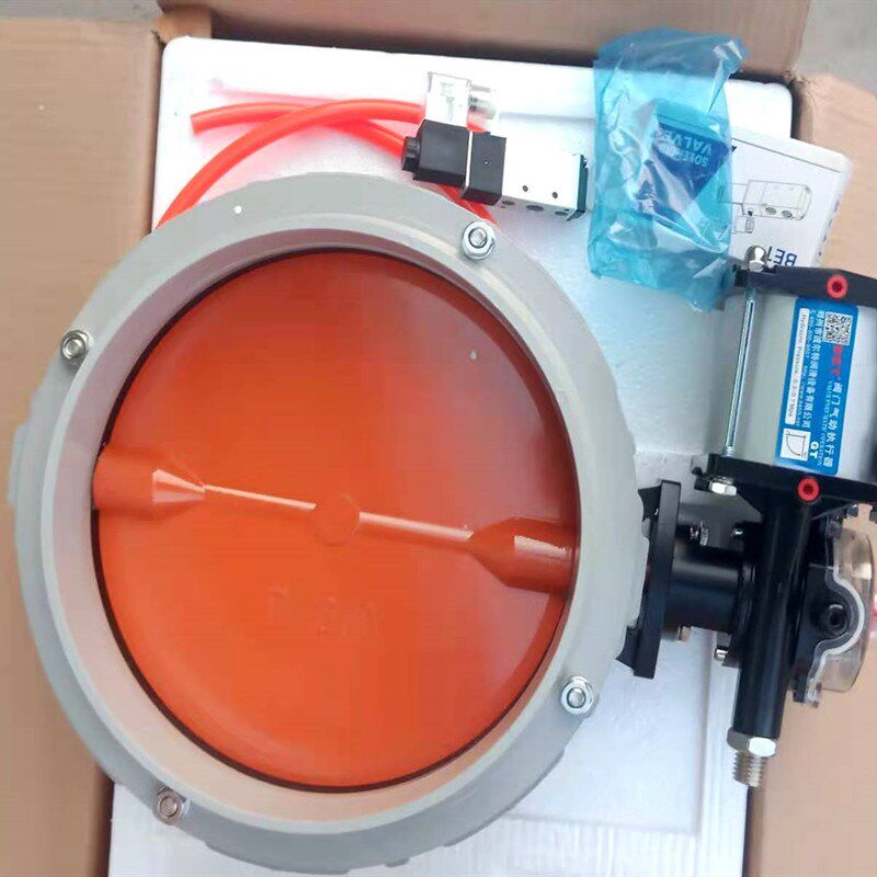 水泥仓粉料罐粉煤灰矿粉DN200DN250DN300公分铝合金阀门电磁阀