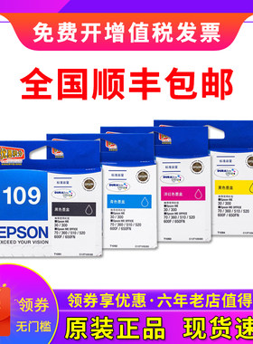 原装 epson 爱普生109 墨盒 T1091黑色墨盒 600F ME300/30 ME1100
