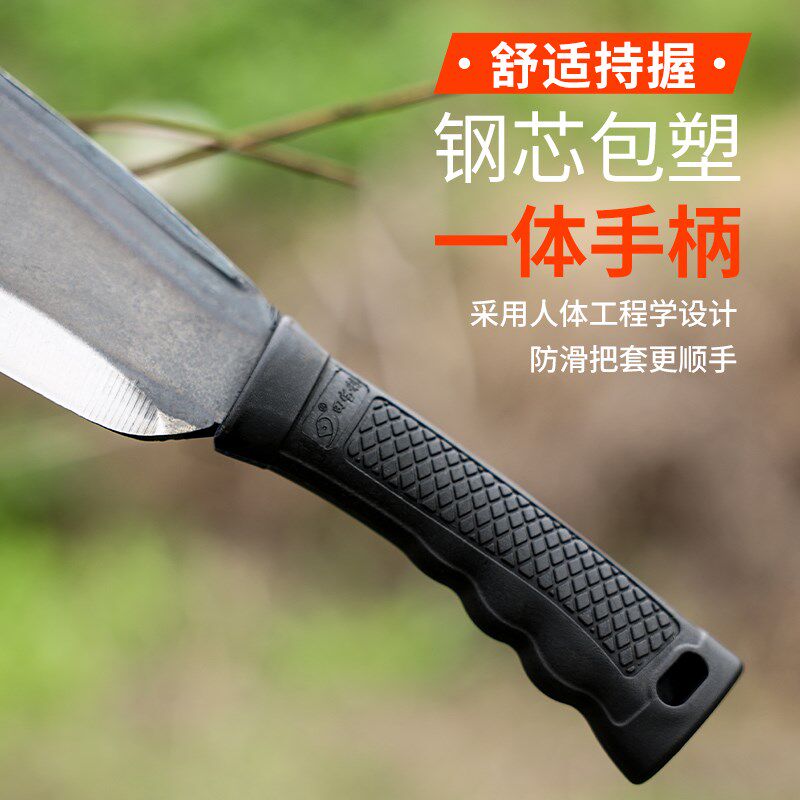 一体式柴刀户外砍柴刀砍树手工锻打特殊钢农用弯刀砍材刀砍木劈柴