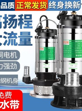 家用农用潜水磅抽水帮220v2寸清水泵污水泵吸水磅榜抽水邦棒镑