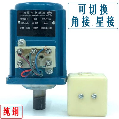 三相380V/220V变频器电机60W 80W 140W三相三线教学实验学习立式