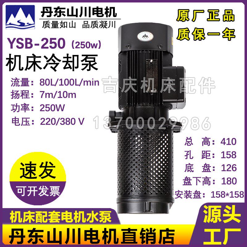 丹东山川三相电泵原厂机床冷却泵水泵润滑泵YSB-250 250W 圆盘158