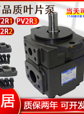 高压叶片泵PV2R1液压油泵永灵pv2r2定量液压帮浦总成配件pv2r3压