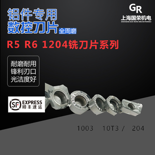 戴斯卡铝用刀片圆铣R5R6数控刀片RCGT  1204MO 10T3MO-AL K10