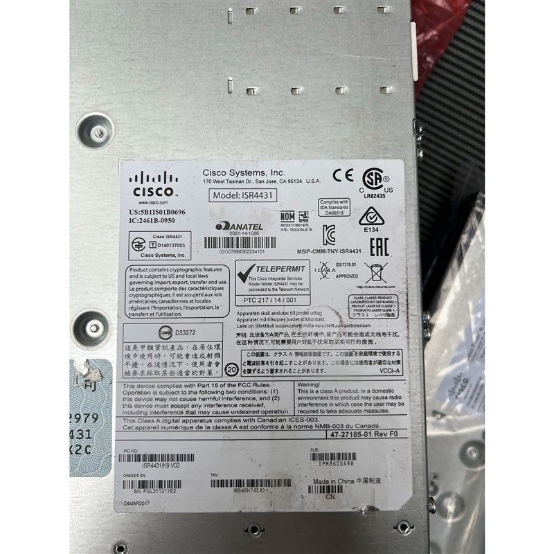 cisco 思科 ISR4431/K9路由器 思科原装路由器