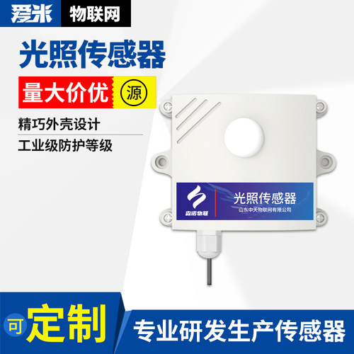 光照传感器照度测量仪高精度智能无线4g照度计气象环境监测变送器