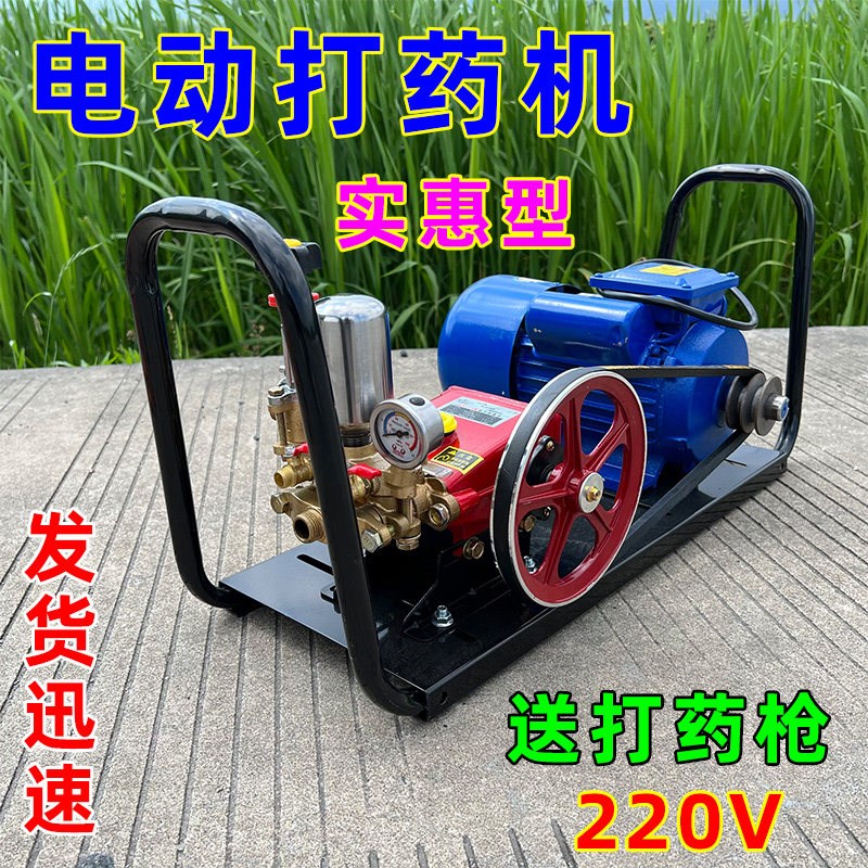 220V农用电动喷雾器打药机/园林园艺雾化喷药水泵/高压担架式打药