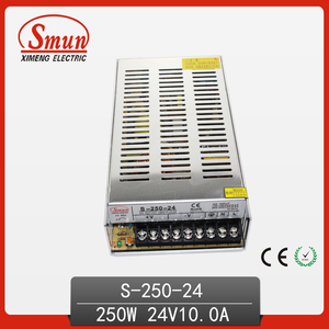 Smun西盟开关电源S-250-24激光设备直流变压器24V10A监控医疗250W