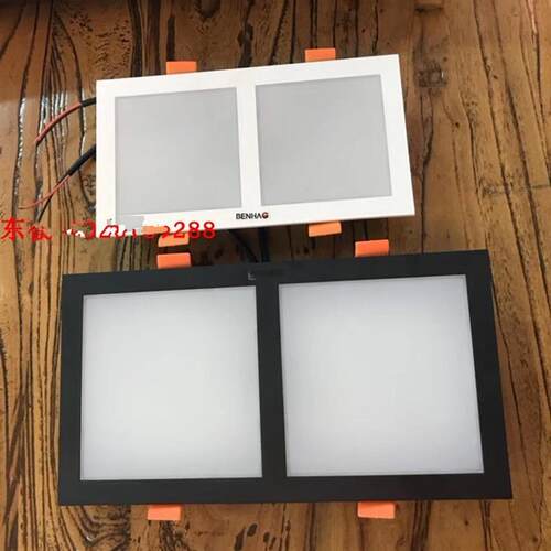 奔豪双头筒灯SZX202-24W SZX203-14W筒灯二头LED14W24W筒灯黑色