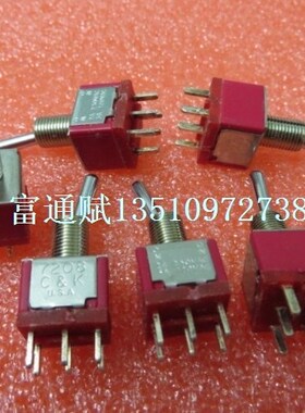 进口美国CK拨杆 7208 钮子开关 6脚 单边复位 2A 250VAC 5A120VAC