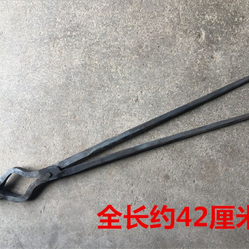 纯手工锻打圆咀钳 打铁夹持火钳 圆口钳夹持类手动五金工具包邮