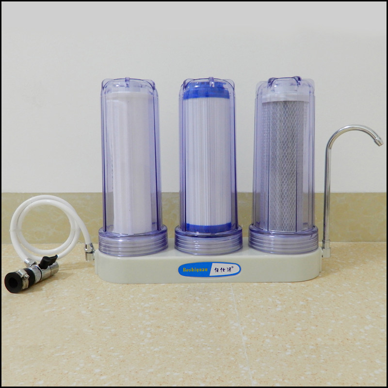 伯仕源008B型家用厨房三筒厨房净水器三级过滤器滤水器去除重金属