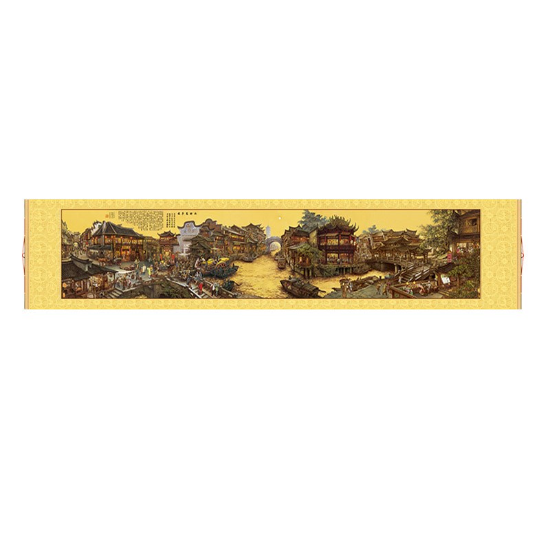 张孝友南乡旧梦图卷轴挂画新中式风景艺术家版画单幅无框装饰画