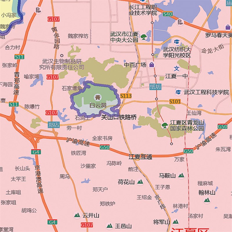 2025新款武汉市地图客厅办公室挂图高清防水墙壁装饰实物推荐定制