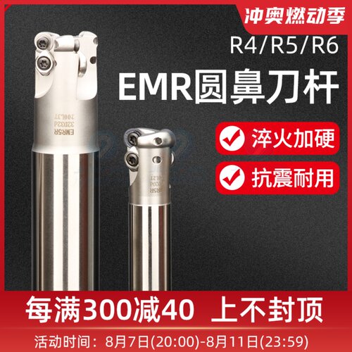 r5铣刀杆圆鼻铣刀杆EMR牛鼻刀抗震数控加长立铣20 25飞刀杆35r6r4
