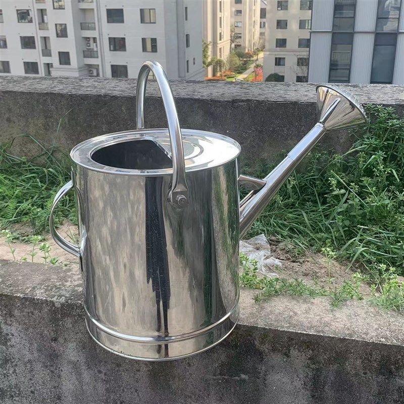 304不锈钢洒水壶浇菜家用浇花水壶农用大号淋菜铁皮洒水桶喷花