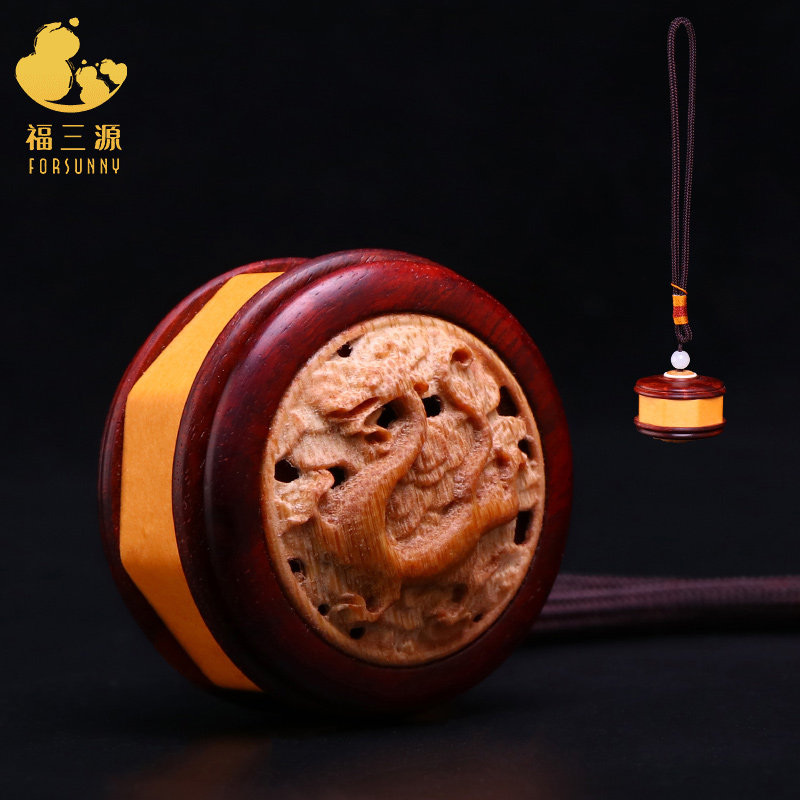 葫芦挂件手把件文玩汽车挂饰天然纯手工木雕刻香薰范制车载小摆件