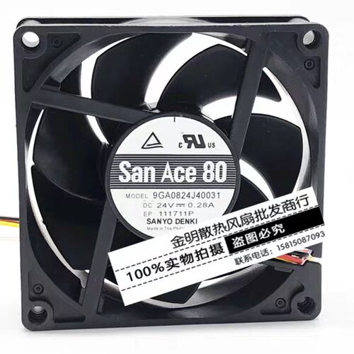 Sanyo/三洋 8025 8CM 9GA0824J40031 24V 0.28A 变频器散热风扇