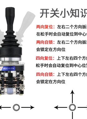 红开30MM换向摇杆十字主令开关四/两向自锁复位/HKA1/HKF4/HKB402