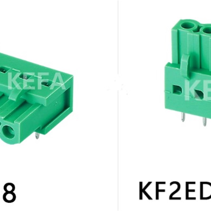 双引脚插拔式PCB接线端子KF2EDGB/A-5.08mm2P-20P 焊板孔头连接器 - 实物图