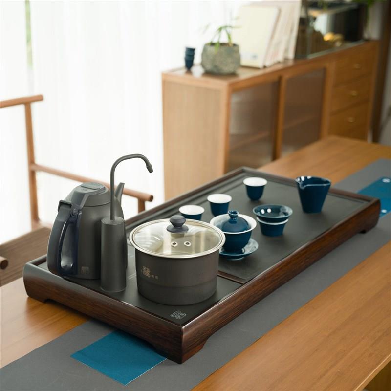 祥福福禄四合一茶盘套装全自动茶具底部上水烧水壶一体功夫泡茶台