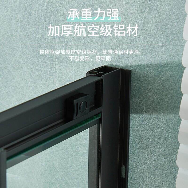 方形淋浴房L生型玻隔断卫间浴室移L形璃门干湿分离家用浴屏洗底座