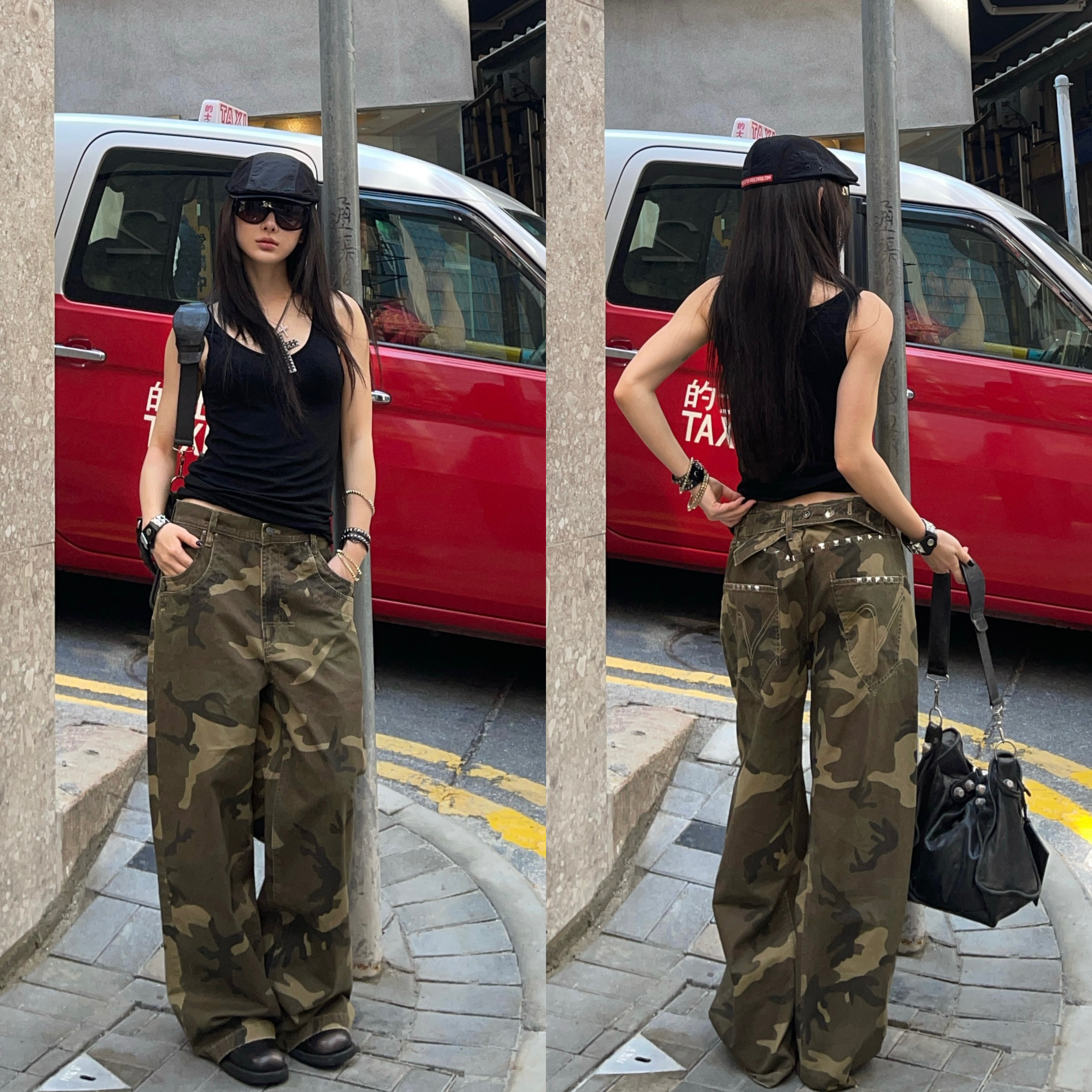 ICVIBE 摩登迷彩·后腰调节+铆钉细节 低腰宽松直筒裤,女装/女士精品,牛仔裤,淘宝优惠券,粉丝福利购,淘宝优惠卷