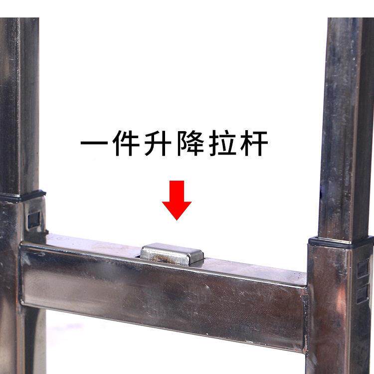 拉杆购族不锈钢手拉车折一叠BJP家用搬运推车车物轻便小推车拉拉