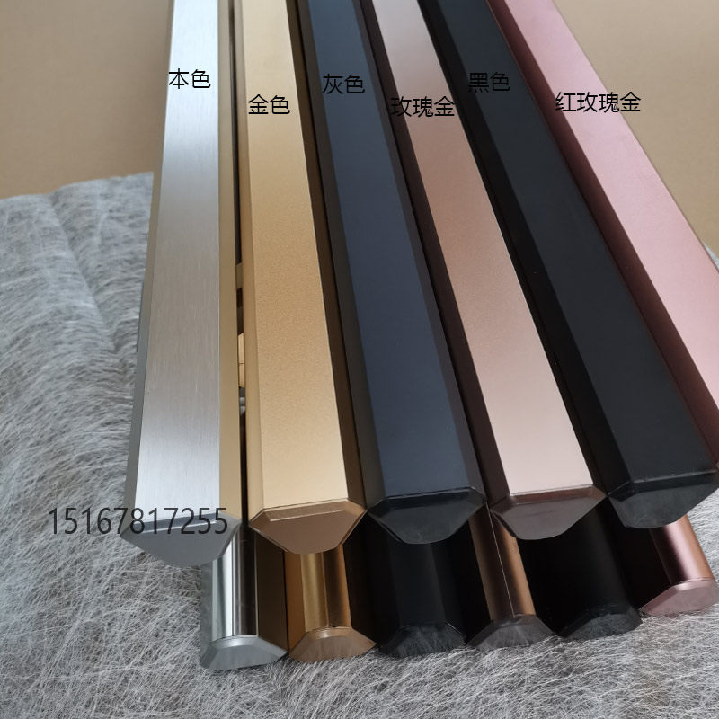 有框玻璃门把手铝合金玻璃门拉手大门把手包厢木门把手扶黑色拉丝