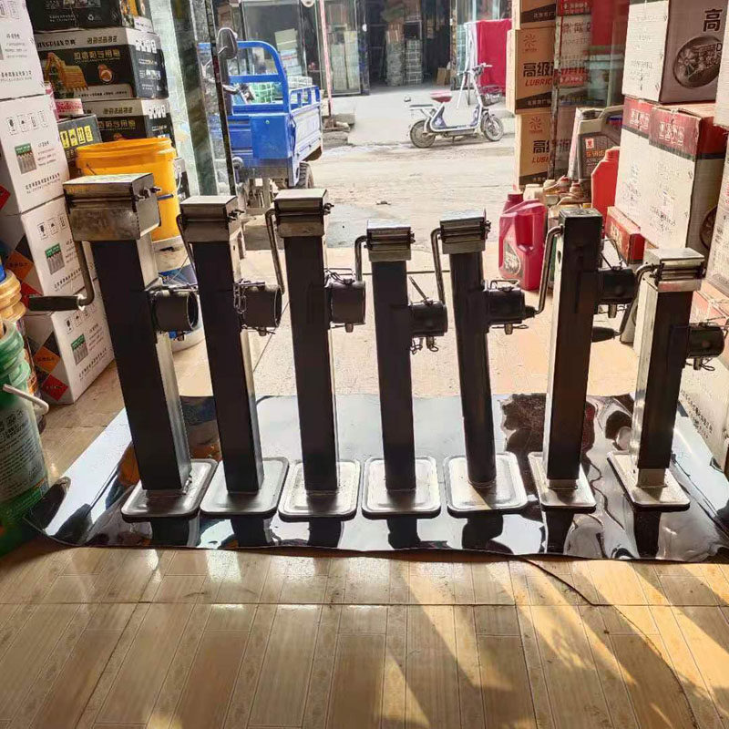 手摇拖车千斤顶螺杆房车升降支架 手动升降 3吨机械式5吨支腿配件