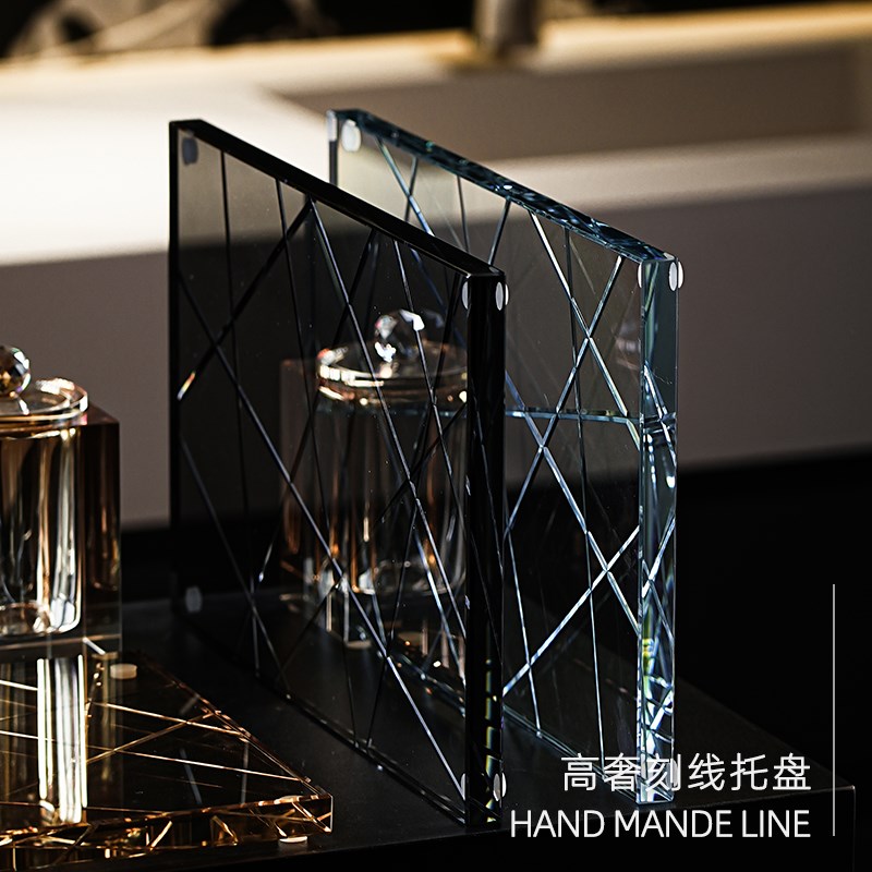水晶玻璃吸水电动牙刷置物架创意高档卫生间洗漱套装牙具牙杯收纳
