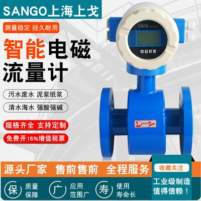 智能电磁流量计污水一体式分体式流量计量表防腐污水管道式LDY