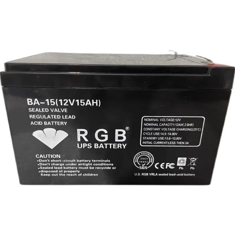 美国 RGB蓄电池12V15AH RGB电瓶BA-15 免维护ups电源精密仪器